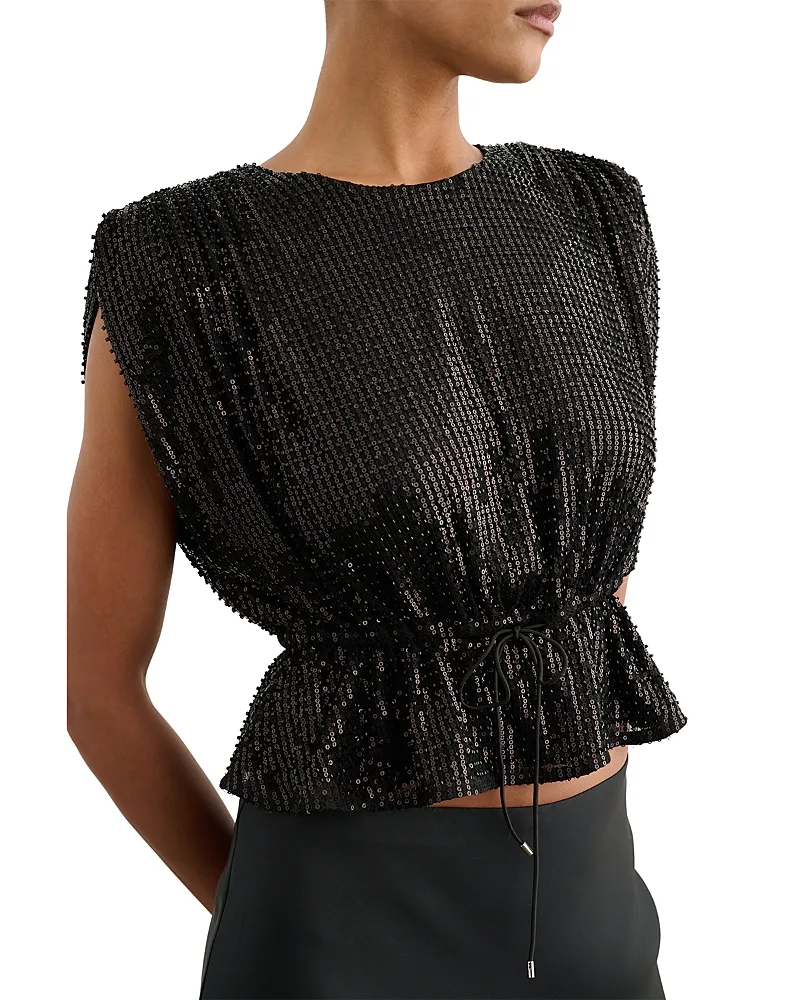 Talon Embellished Drawstring Top by Toccin