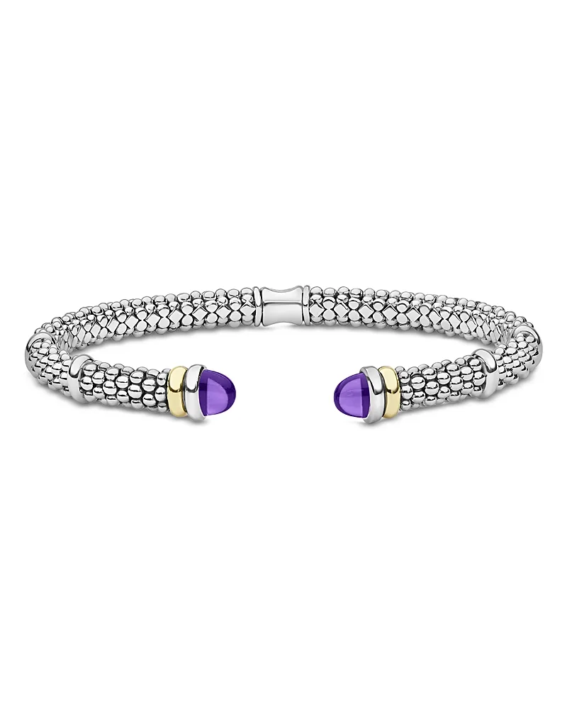 18K Yellow Gold & Sterling Silver Gemstone Versa Torque Bracelet by Lagos