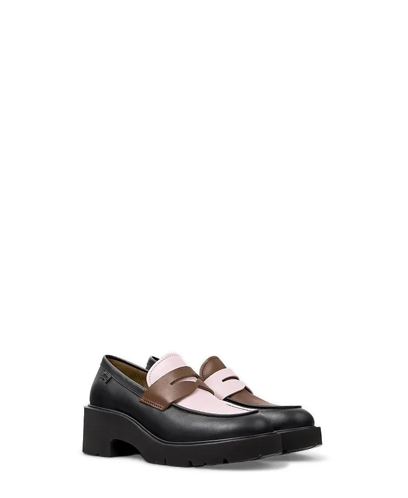 Milah Twins Leather Moccasin by Camper