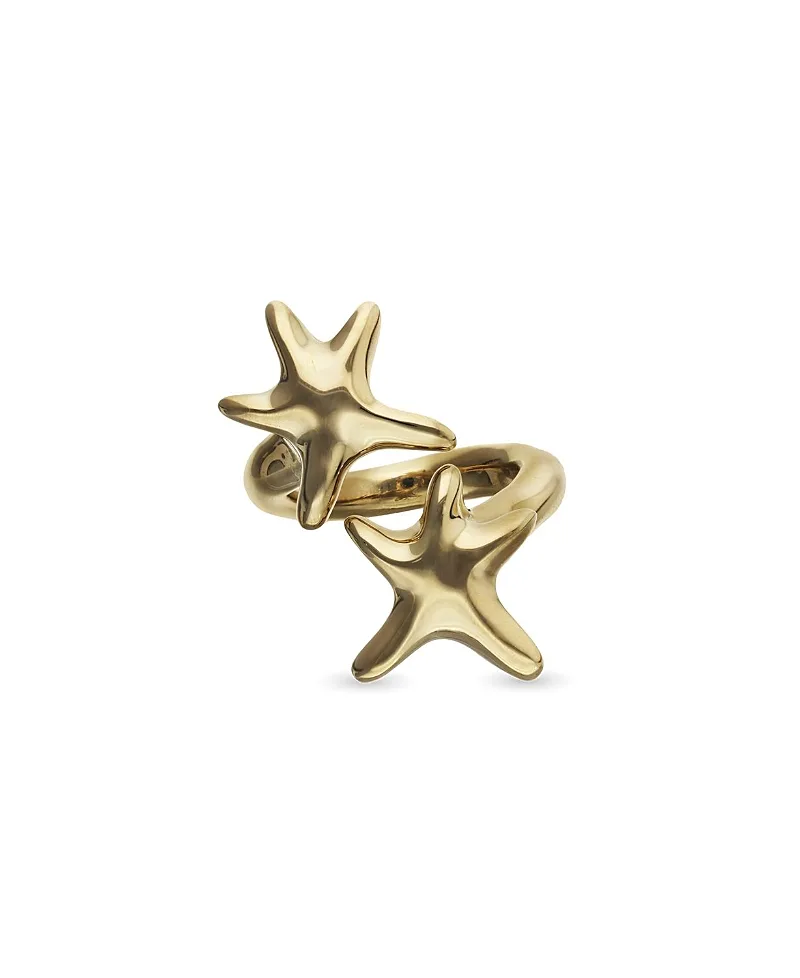 Gold-Tone Double Star Ring by Unode50