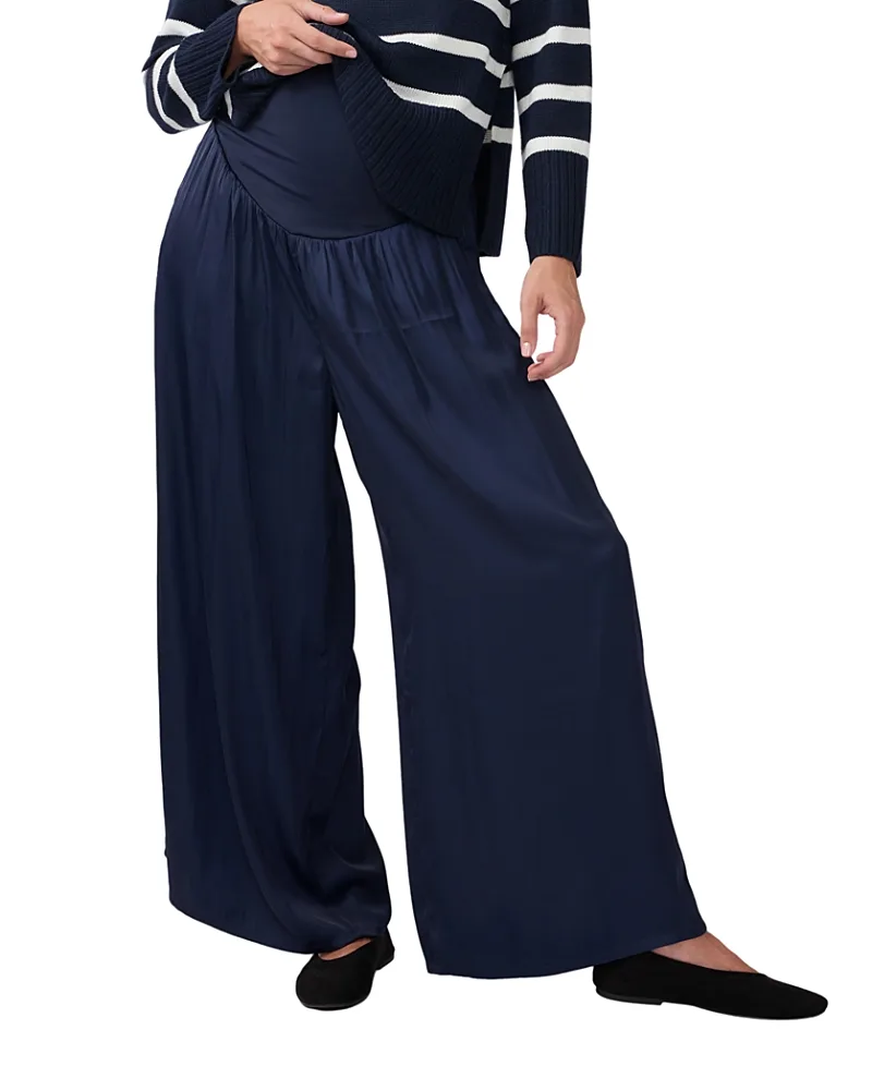 Flowy Wide Leg Woven Maternity Pant by Ingrid & Isabel