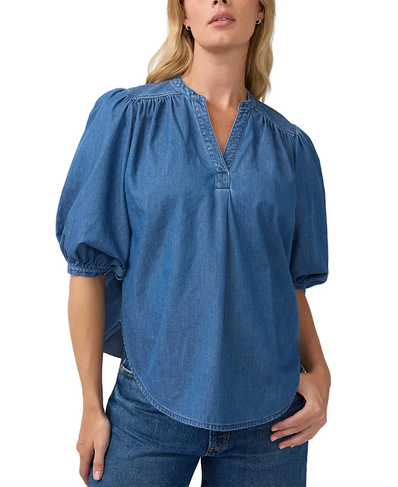Chambray Popover Maternity Shirt by Ingrid & Isabel