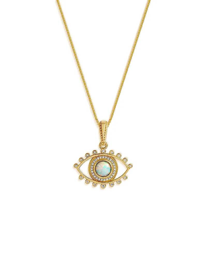 Luminous Guard Opal Evil Eye Necklace