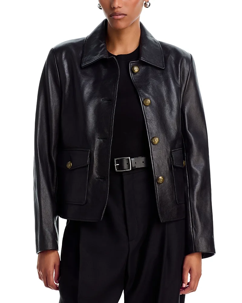 Nela Lamb Leather Jacket by Arma