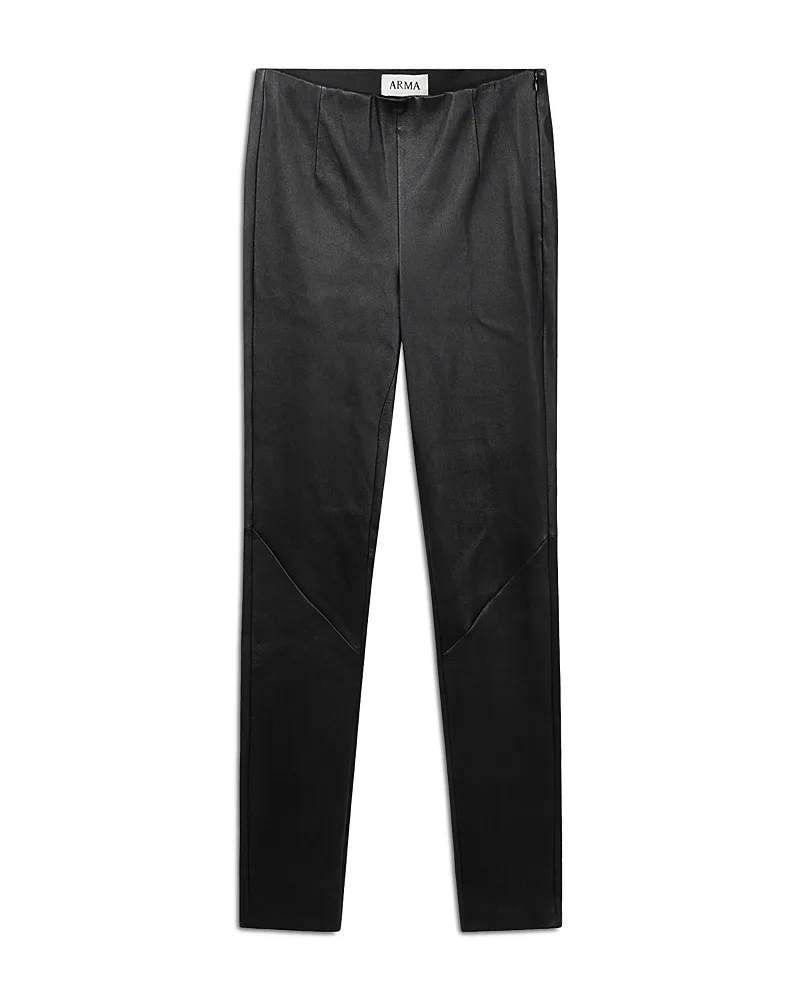 Marlon Leather Zip Hem Pants by Arma