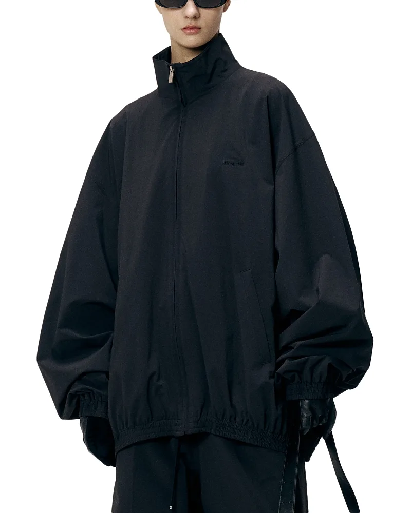Stand Collar Track Jacket by Lemiune