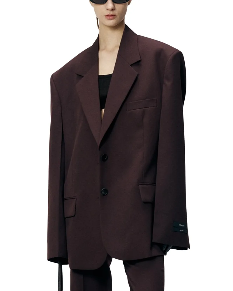 Wool Notch Lapel Blazer by Lemiune