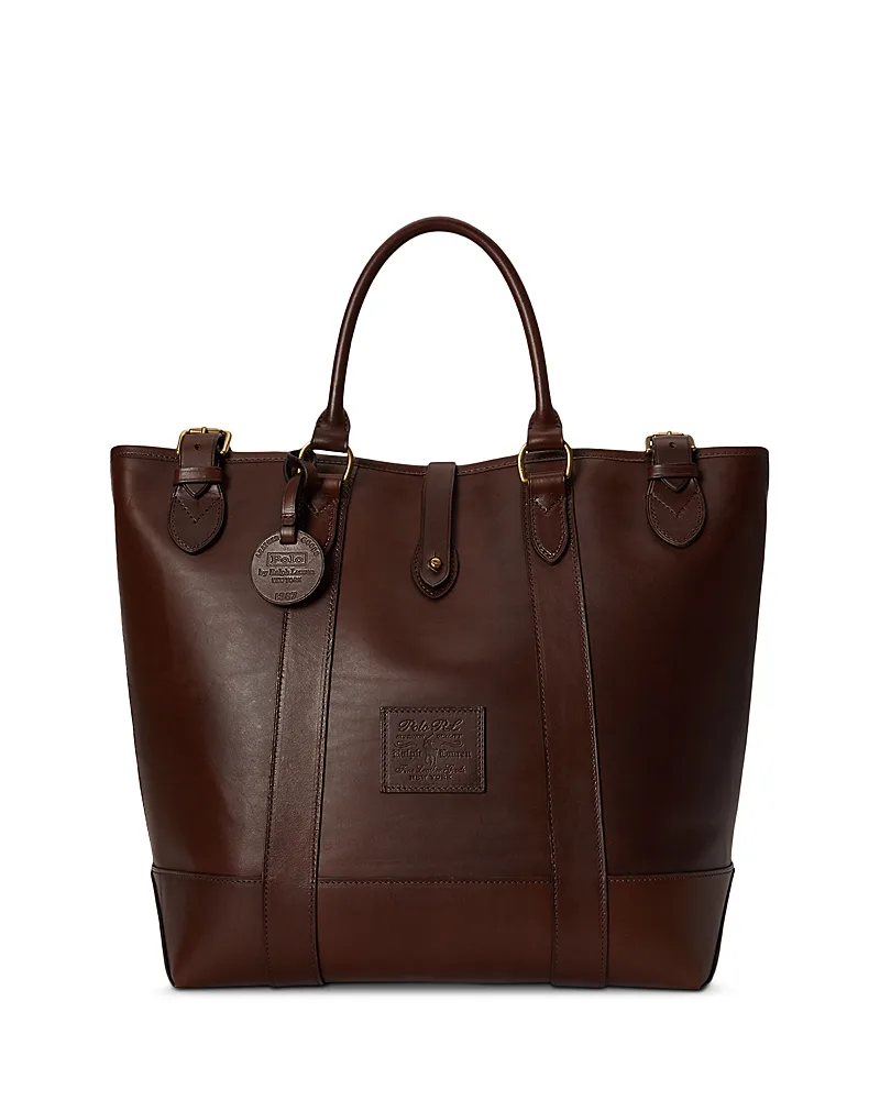 Heritage Leather Medium Tote by Polo Ralph Lauren