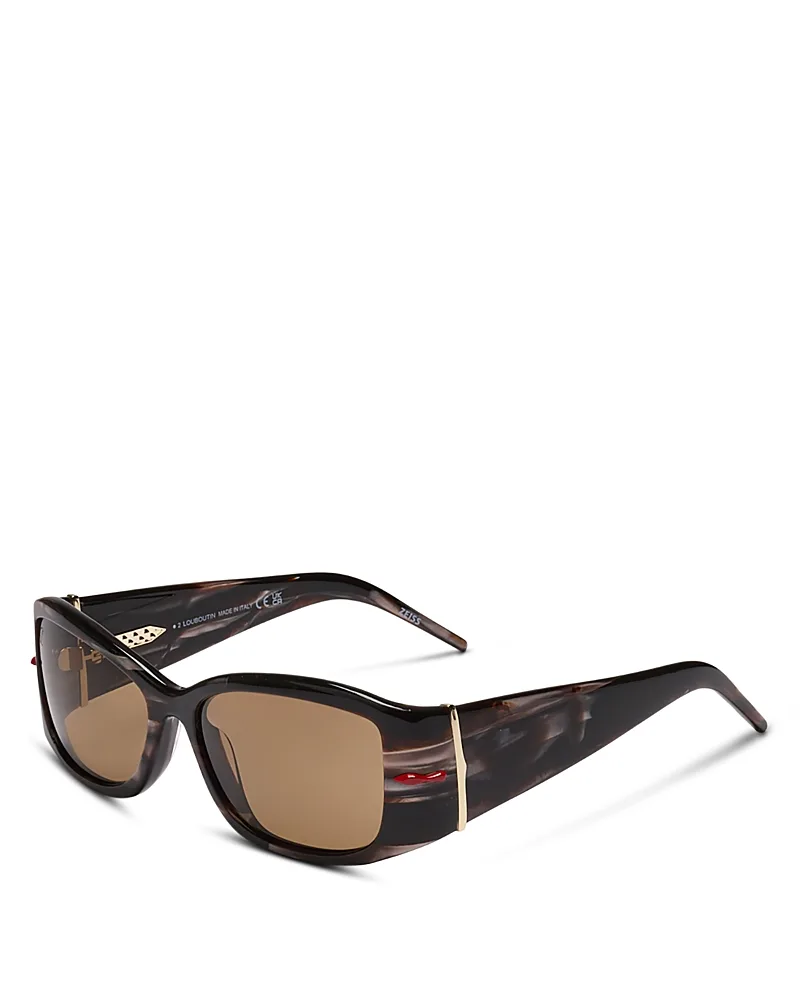 Rectangular Sunglasses, 58mm by Christian Louboutin