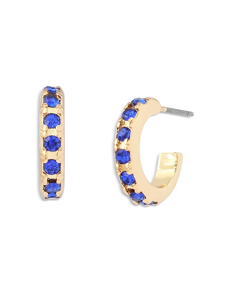 London Signature Stone Huggie Hoop Earrings