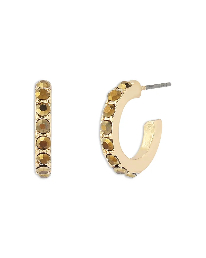 London Signature Stone Huggie Hoop Earrings