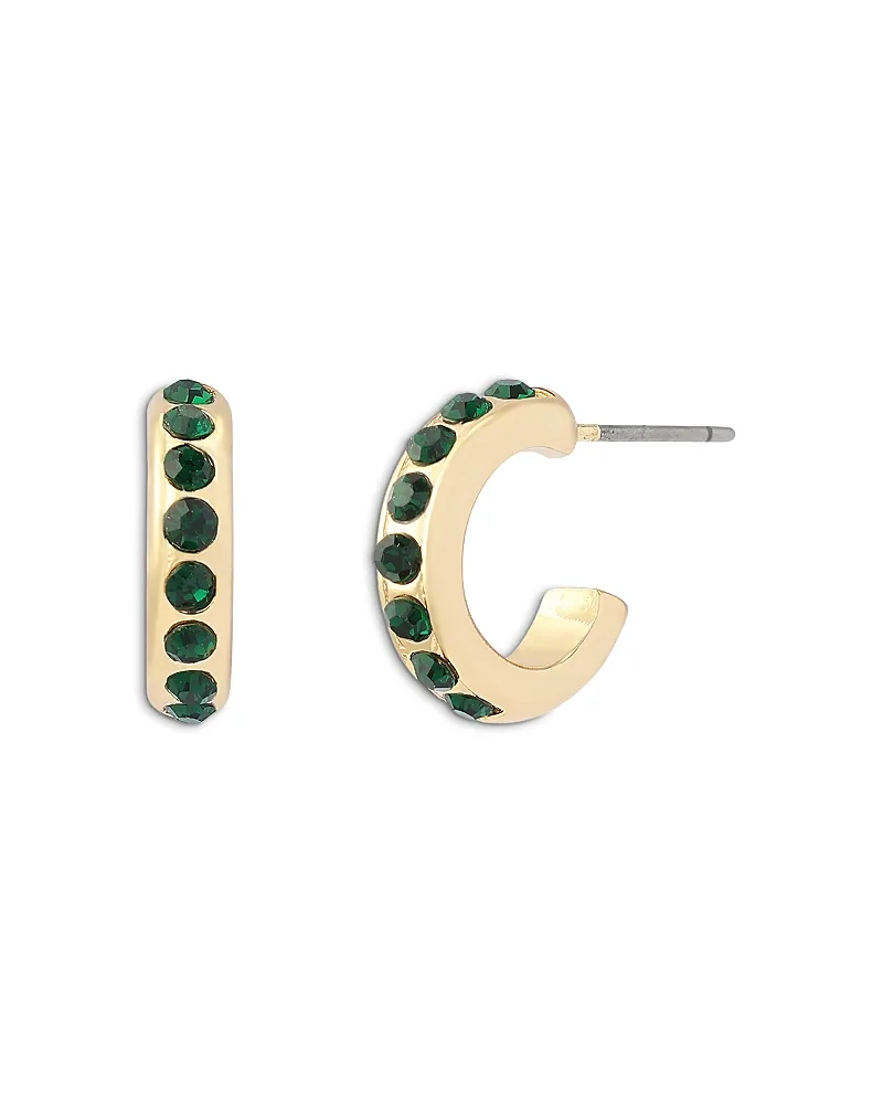 London Signature Stone Huggie Hoop Earrings