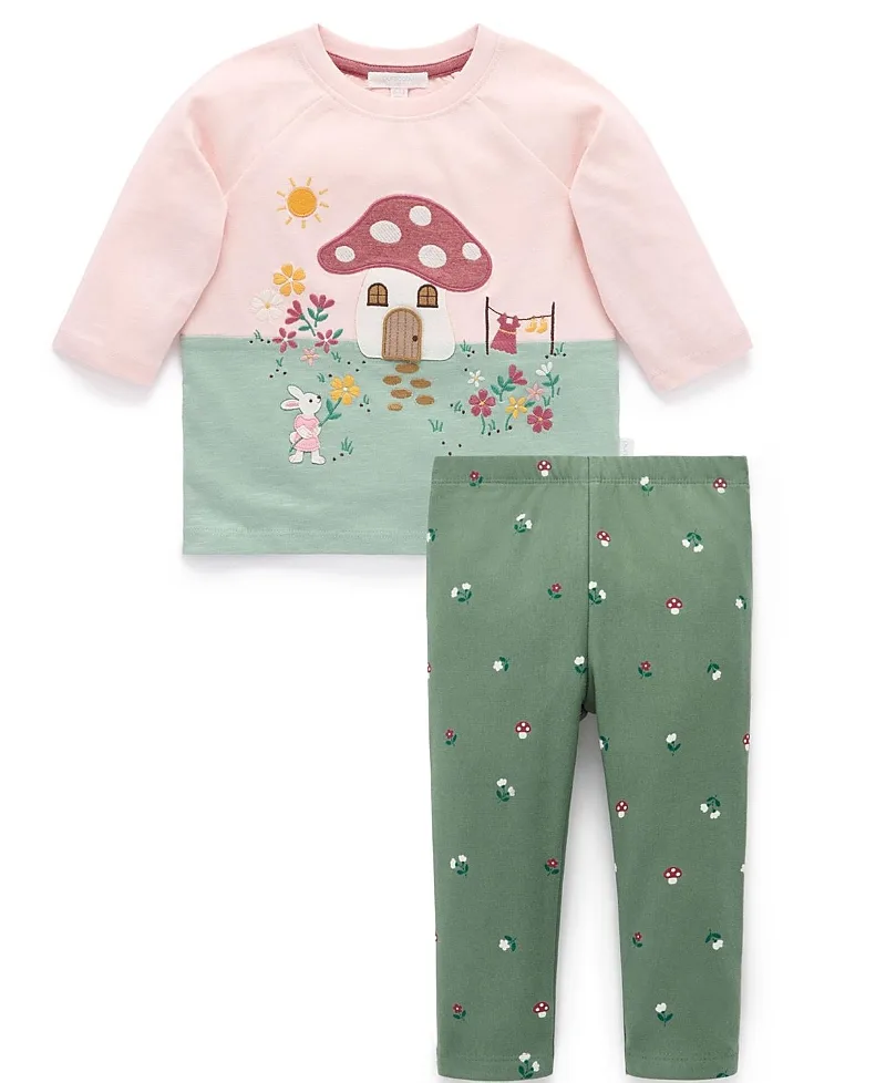 Toadstool Tee & Legging Set by Purebaby