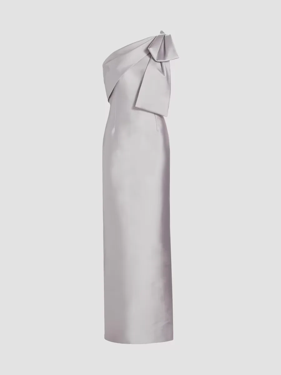 Bonnie Satin One-Shoulder Gown