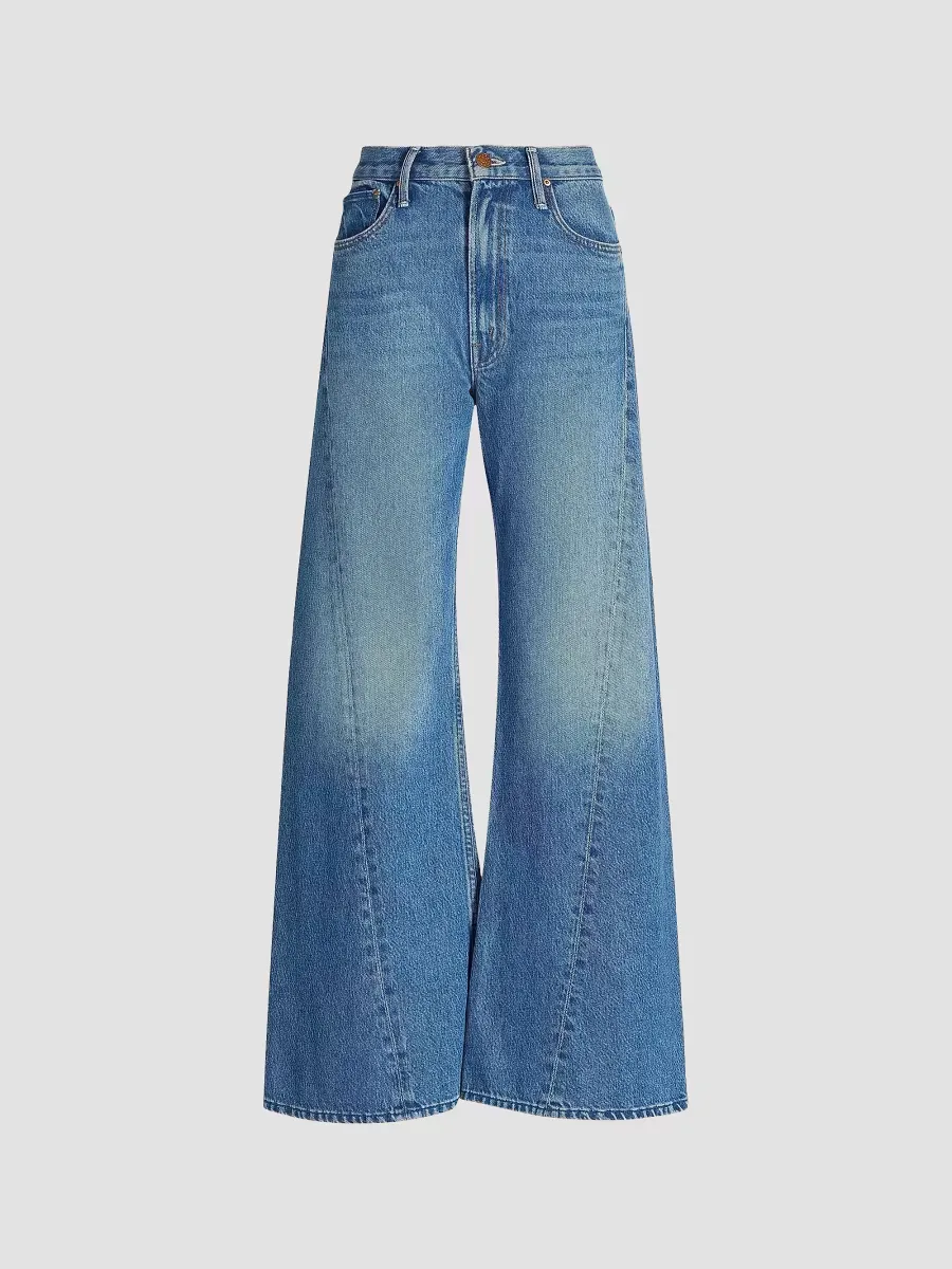 Lemon Twist Wide-Leg Jeans by MOTHER