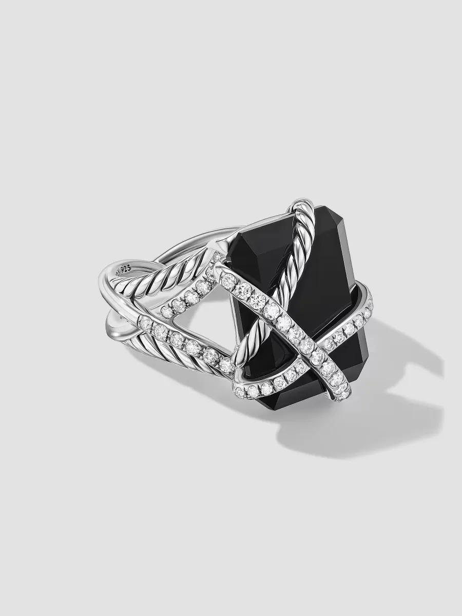 Crystal Cable Wrap Ring in Sterling Silver by David Yurman