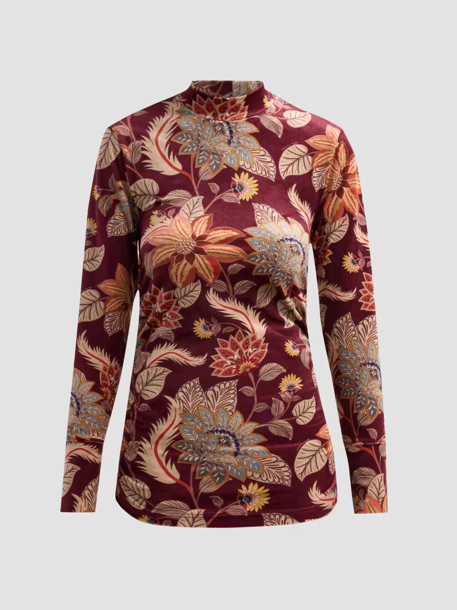 Delhi Floral Velvet Top by FARM Rio