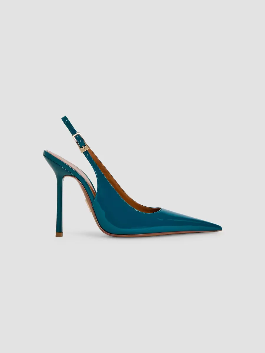 Carrie 110MM Patent Leather Slingback Pumps