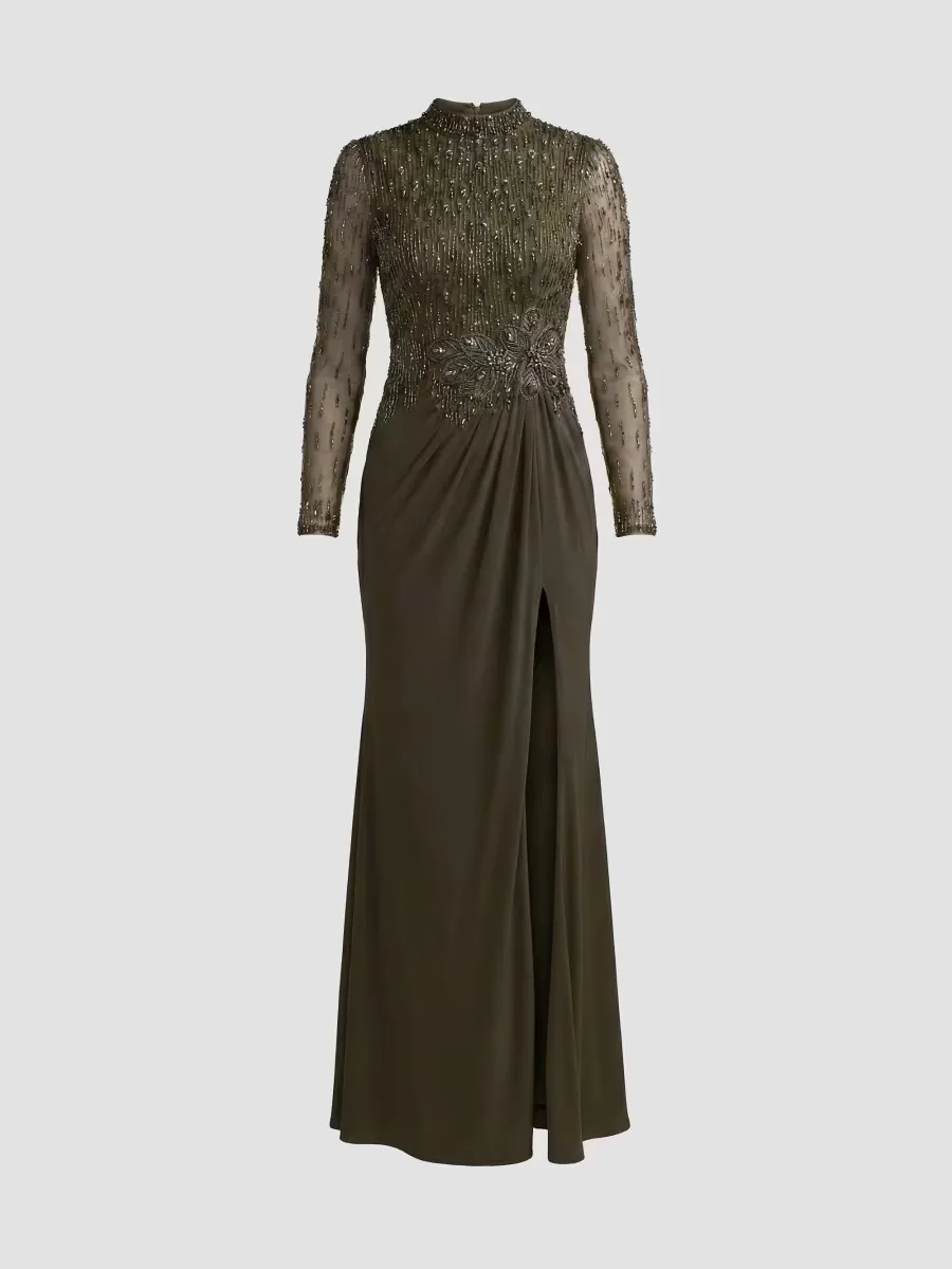 Mac Duggal Embellished Jersey Column Gown by M.A.C.