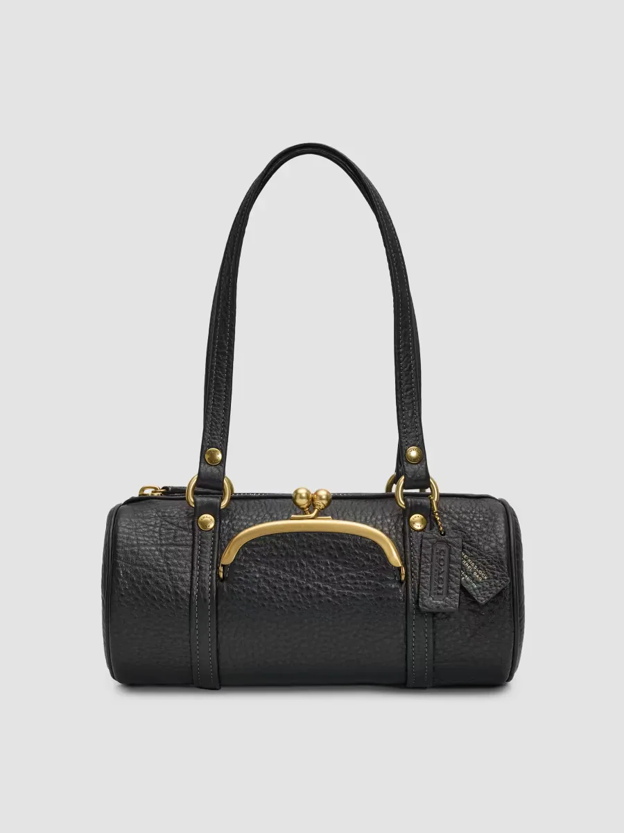 Originals Medium Kisslock Pebble Leather Barrel Bag 28 by Coach