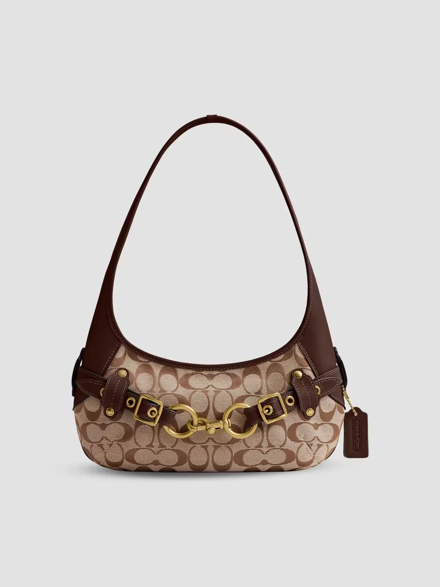 Ergo Belted Monogram Canvas Shoulder Bag 26 by Coach