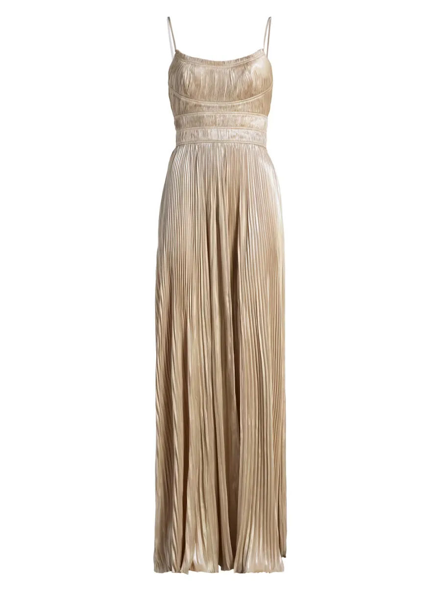 The Reine Plisse Pleated Gown by Ulla Johnson