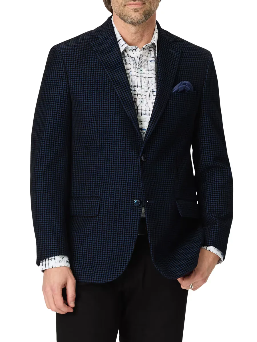 Somerton Houndstooth Velvet Sport Coat by Robert Graham