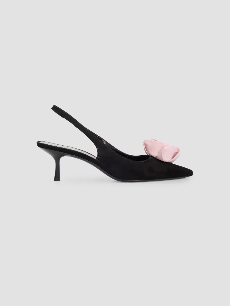 Paloma Rose 50MM Suede Slingback Pumps by Stuart Weitzman