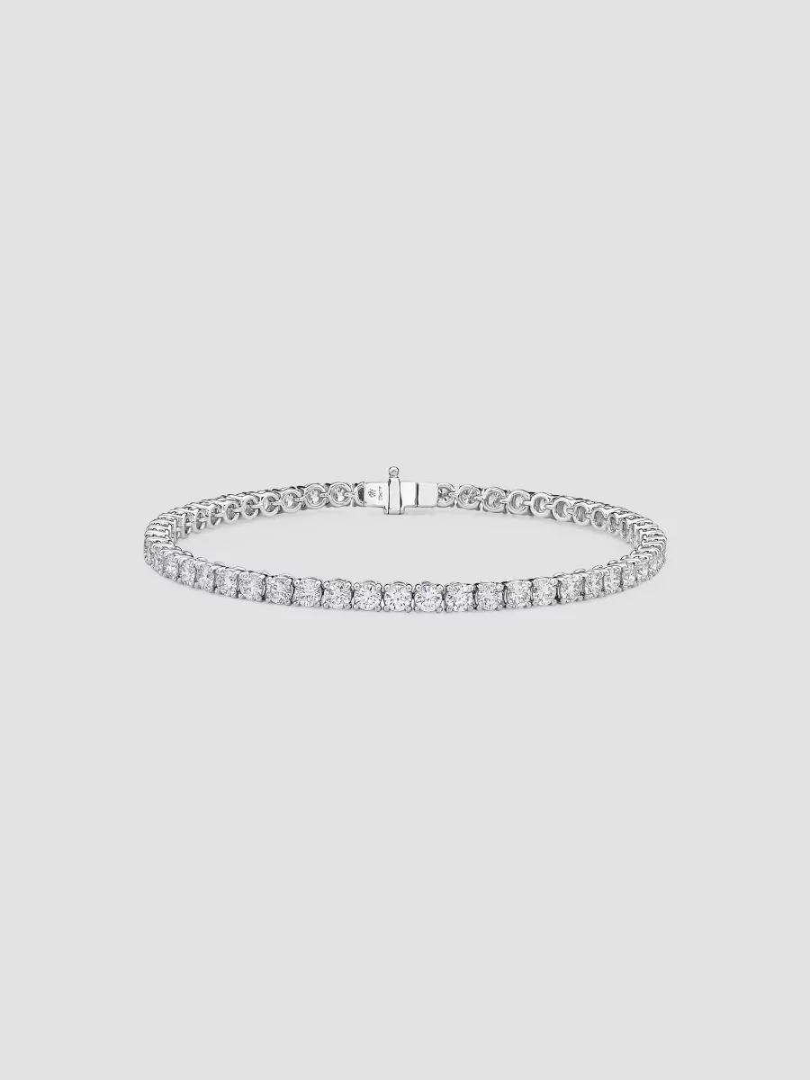 18K White Gold & 5.77-6.04 TCW Diamond Tennis Bracelet