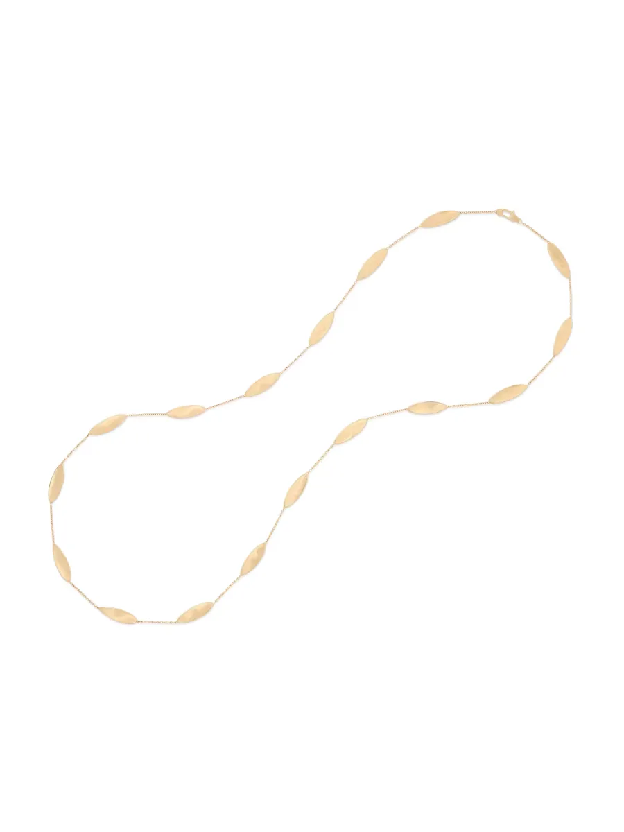 Lunaria Twist 18K Yellow Gold Long Station Necklace by Marco Bicego