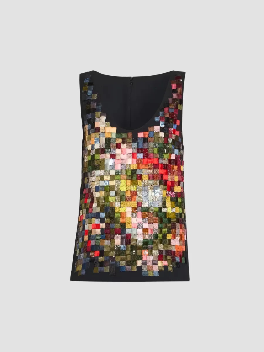 Croppy Embellished Cashmere Top by Dries Van Noten