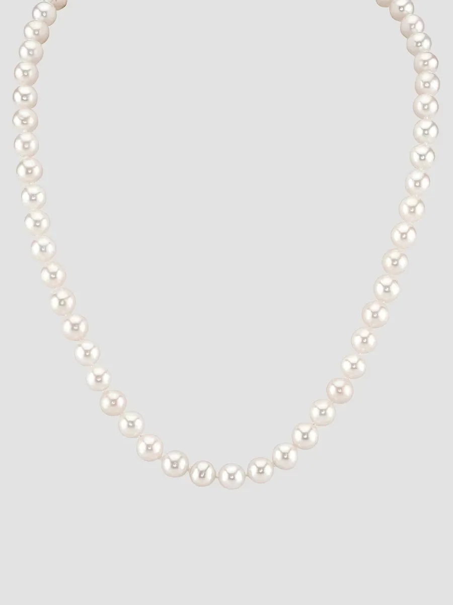 18K White Gold & Regal Akoya Pearl Necklace/9MM-9.5MM by BELPEARL