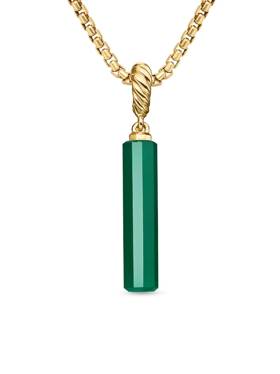 Barrel Amulet - Green Onyx by David Yurman