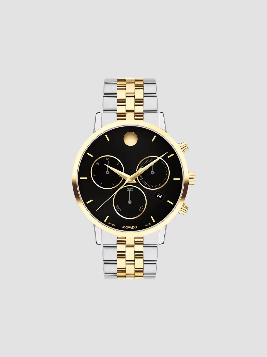 Museum Classic Yellow-PVD-Plated Stainless Steel Chronograph Watch/42MM by Movado