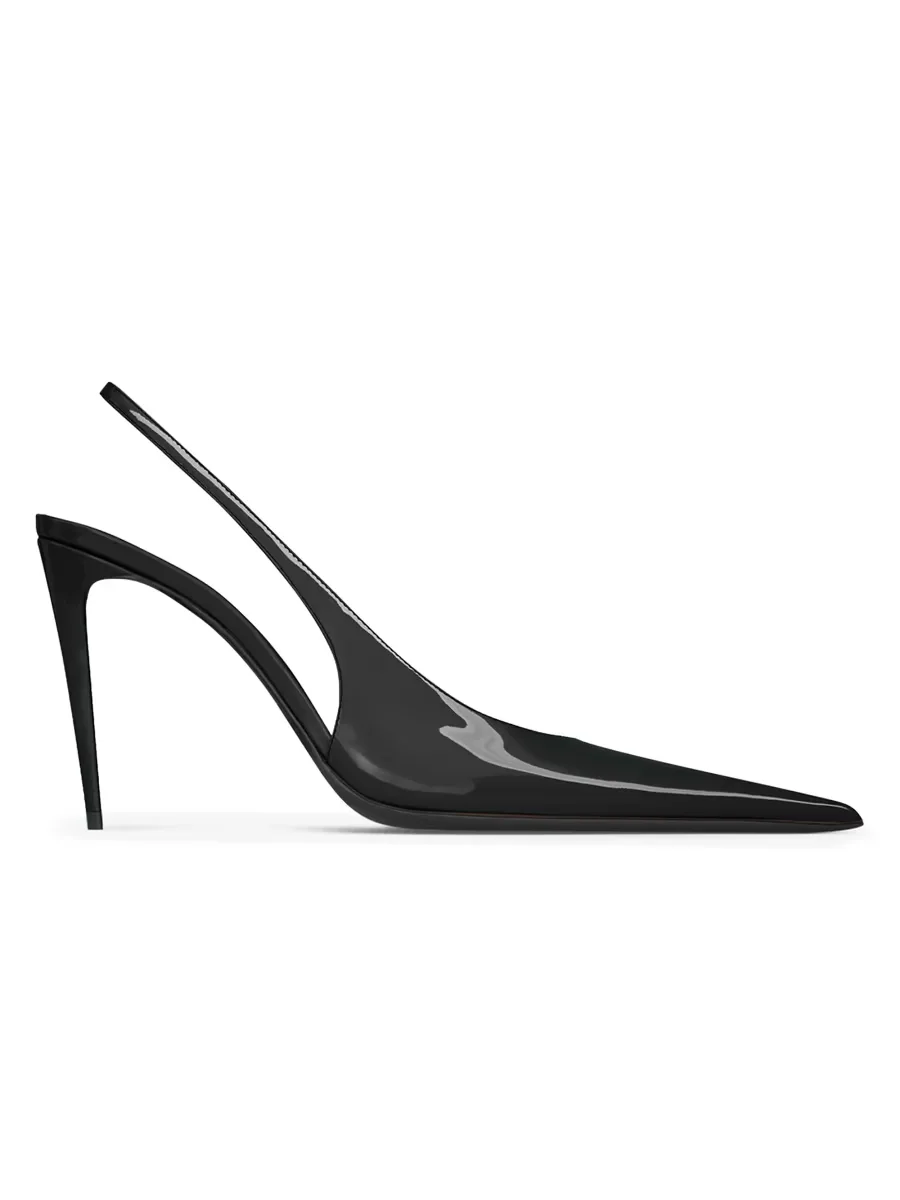 Patent Leather Guermantes Slingback Pumps by Saint Laurent