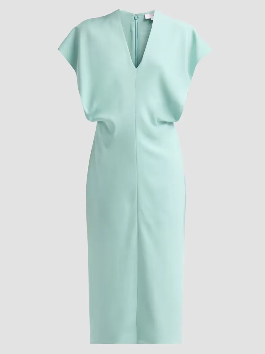 V-Neck Blouson Midi Dress by Stella McCartney