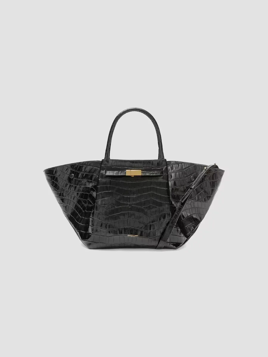 The Midi New York Croc-Embossed Tote Bag by DeMellier