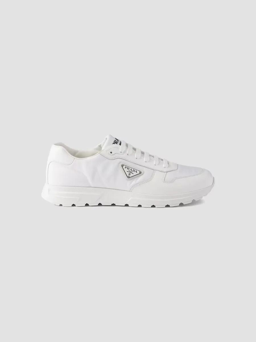 Prax Re-Nylon and Leather Sneakers by Prada