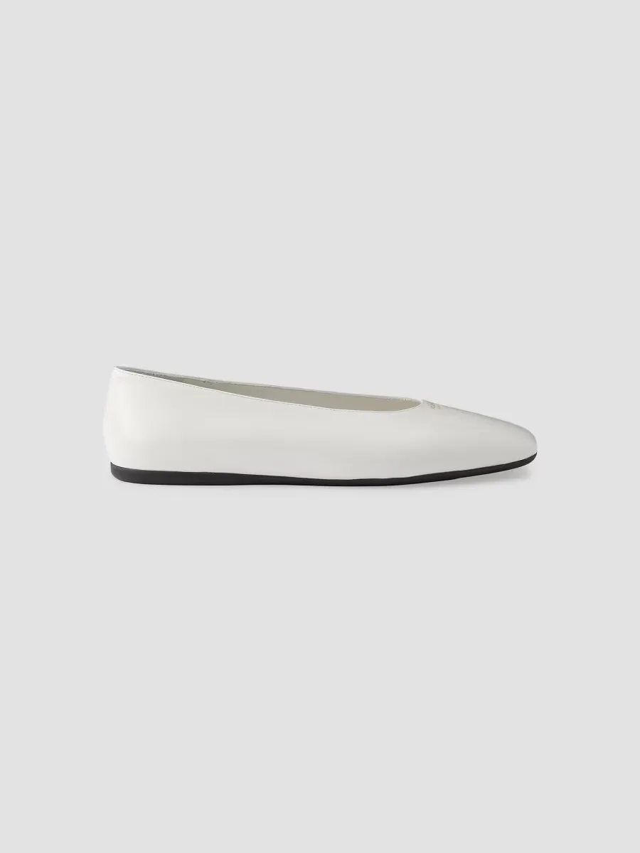 Brushed Leather Ballerinas