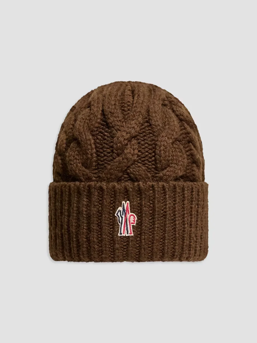 Moncler Grenoble Beanie Hat in Wool Blend by Moncler