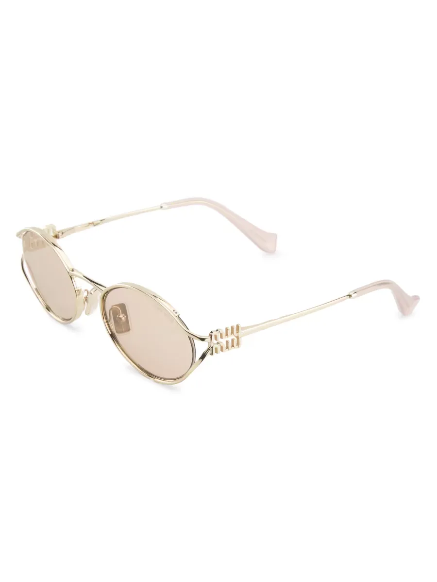 54MM Metal Round Sunglasses by Miu Miu