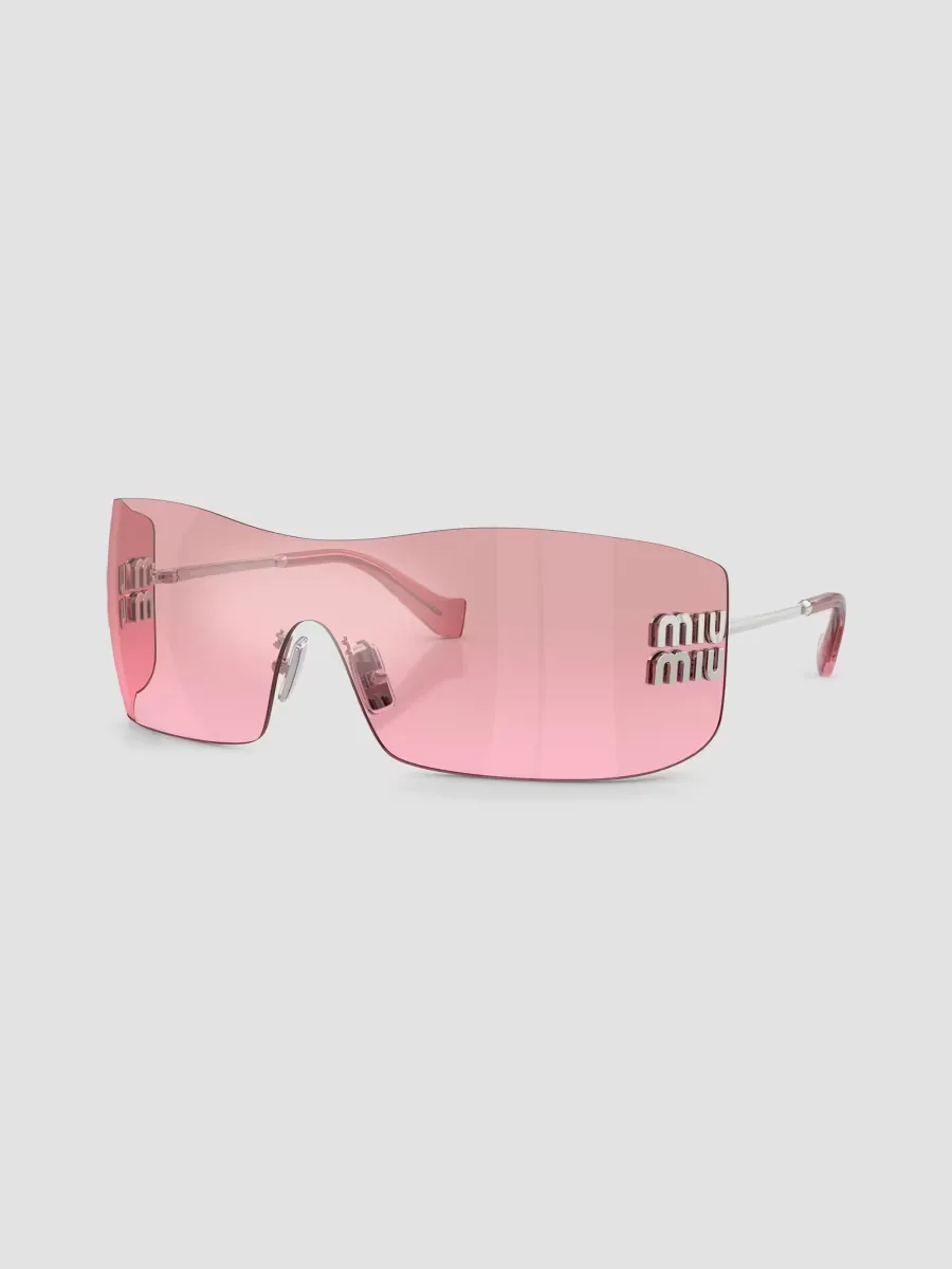 144MM Rectangular Shield Sunglasses by Miu Miu