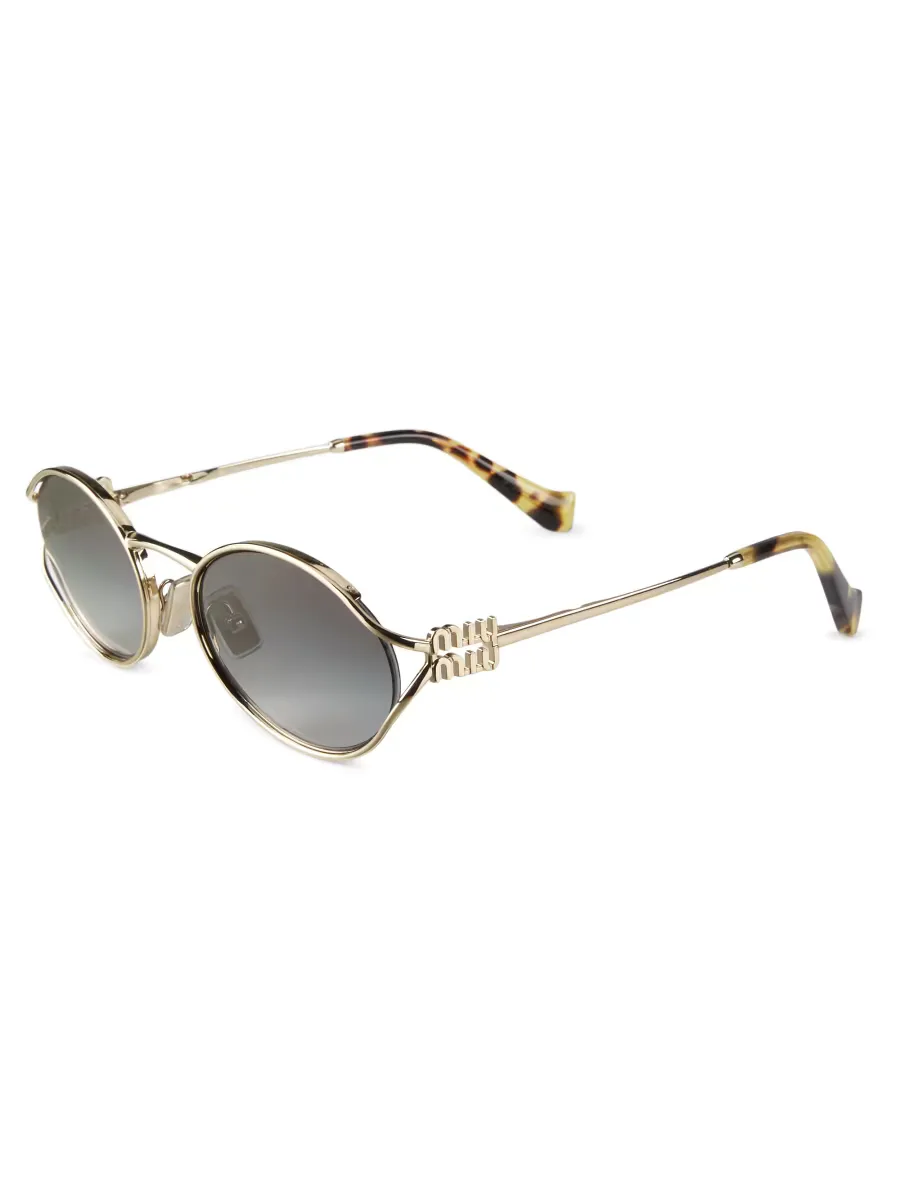 54MM Metal Round Sunglasses by Miu Miu