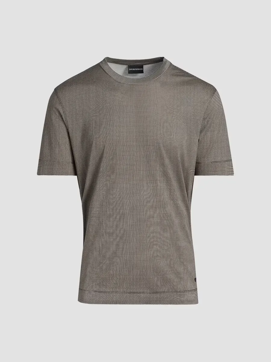 Emporio Armani Geometric-Print Jersey Crewneck T-Shirt by Armani