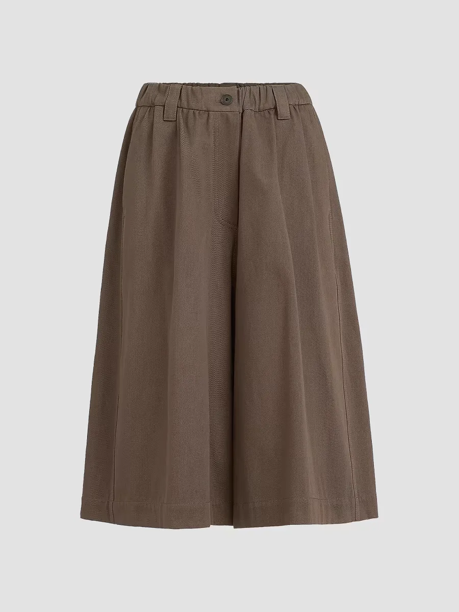 Couture Cotton Gabardine Long Bermuda Shorts with Monili by Brunello Cucinelli