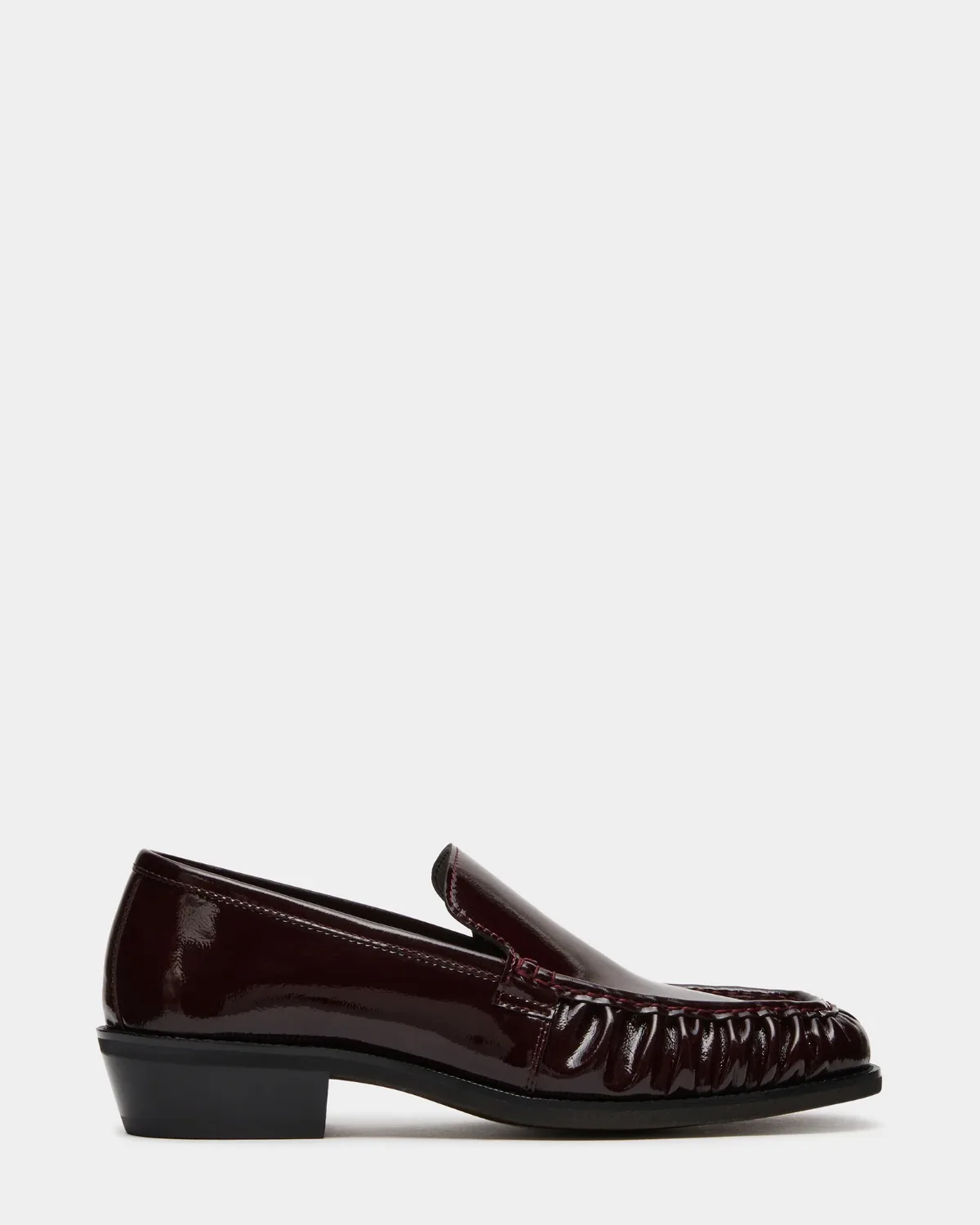 Geronimo Dark Cherry Patent Slip-On Loafers - Leather by Steve Madden