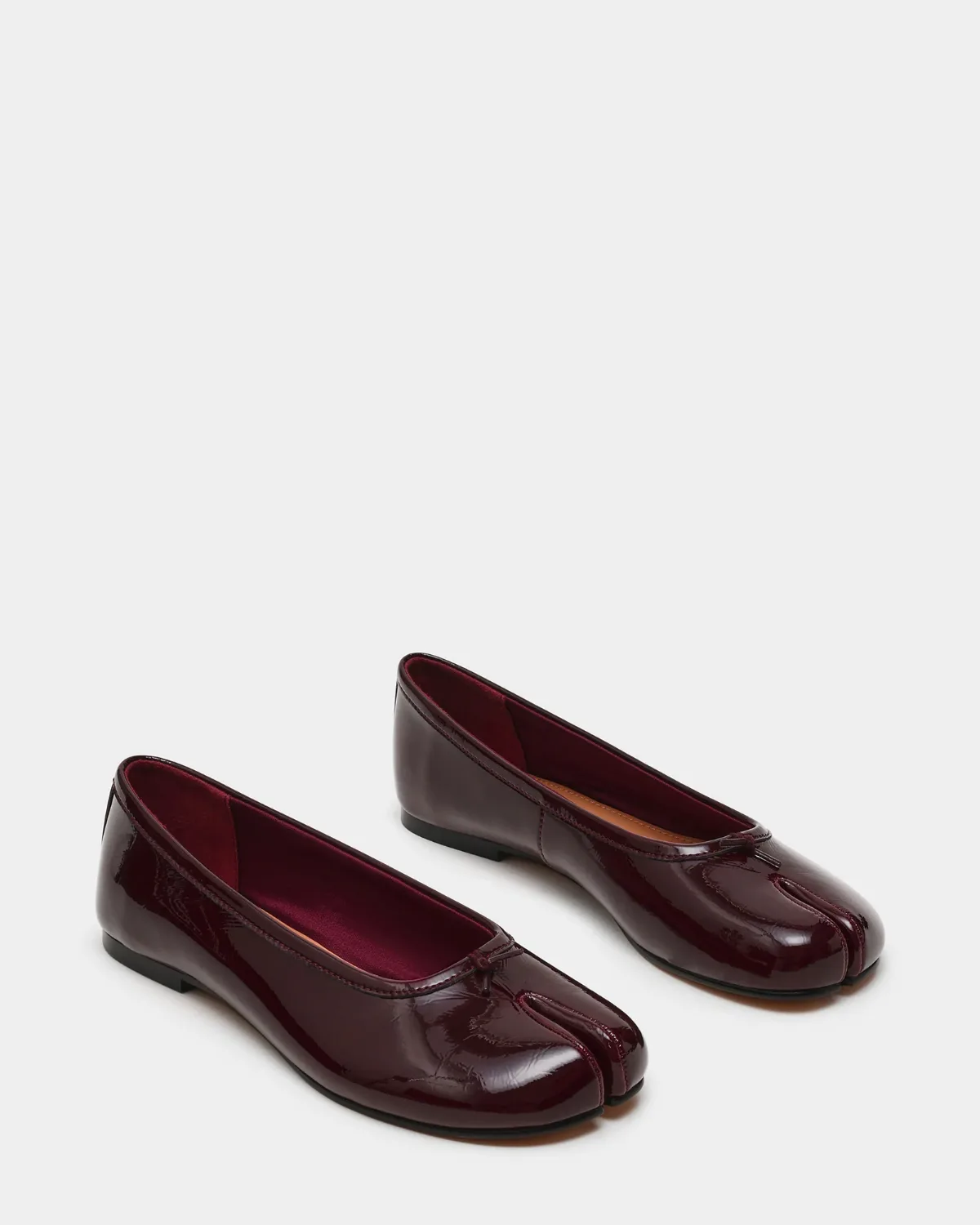 Calico Dark Cherry Patent Ballet Flats - Leather by Steve Madden