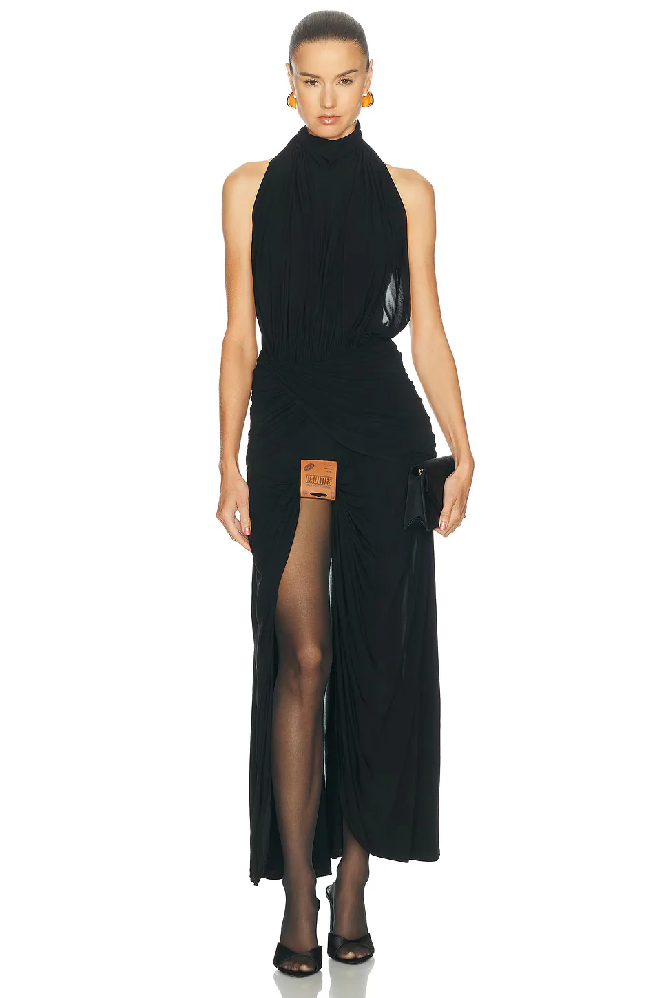 Stretch Viscose Long Dress by Jean Paul Gaultier