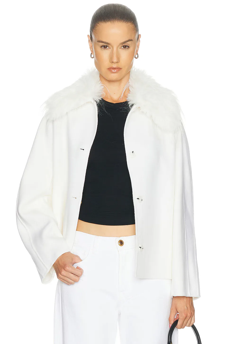 Rafe Jacket with Removable Faux Fur Collar by Loulou De Saison
