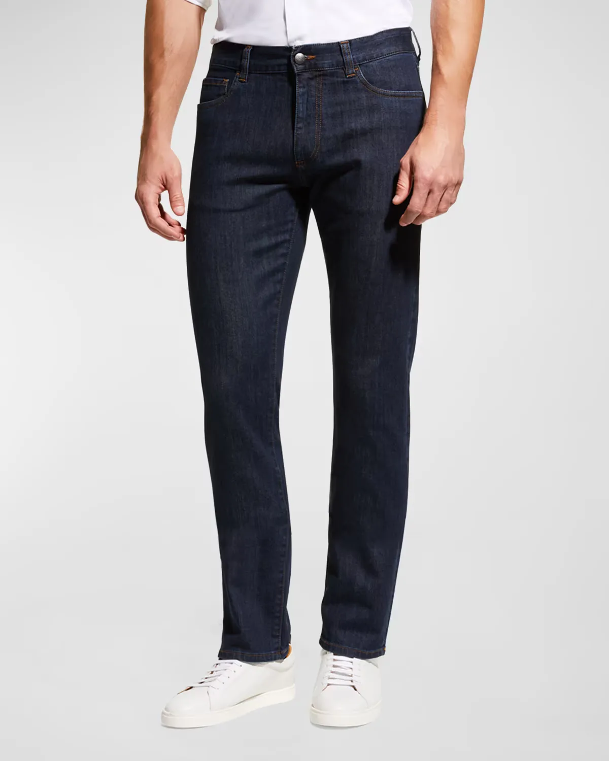 5-Pocket Stretch Denim Jeans by Canali